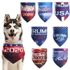Trump husdjur halsdukar USA VD Val Biden Trump Biden Triangle Scarf Dog Cat Bandanas tvättbar husdjur Turban HHA1584