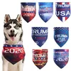 トランプペットスカーフアメリカプレジデント選挙ビデントランプビデントライアングルスカーフ犬キャットバンダナス洗えるペットターバンHHA1584