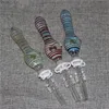 Gros narguilé Nectar tuyau Kit Fumer Verre Pipes Eau Bong Dab Nail 10mm pointe de quartz Brûleur À Huile Tuyaux Cendrier