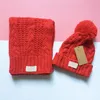 Winter Knitted Caps Scarves Set Inner Fine Hair Warm And Soft Crochet Beanies 6 Colors 260g Wholesale