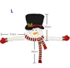 Choinka Topper Decoration Santa Snowman Reindeer Hugger Xmas Holiday Winter Party Ornament Da937