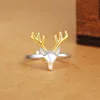 Cute Elk Open Pierścień Kobiety Zwierząt Elk Ring Christmas Prezent Dla Love Party Moda Biżuteria Akcesoria Cena hurtowa