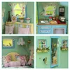 Casa bambola fai da te case di bambole in legno in miniatura kit mobili per mobili da bambola per bambini Regali di viaggio Time Travel House T2001165195138