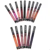 15 PZ LOTTO Drago Lipgloss Liquido Opaco Lucidalabbra Rossetto Vellutato Impermeabile Lip Tint Completo ricco Trucco Sexy Cosmetic164S1430564