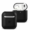 2 i 1 mjukt TPU + hård PC ShockoProof Case Cover Portable Protective Silicone Hud Cover Fall Front LED synlig för airpods 2 och 1