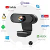 1080P HD Webcam Webcam Microfone embutido com redução de ruído Ângulo de visão de 30° Câmara Webcam Câmera Web para laptop Desktop