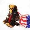 60 cm Donald Trump Bär Plüschtiere Cool USA Präsident Bär mit Flagge Niedliche Tierbärenpuppen Trump Plüsch Stofftier Kinder Geschenke LJ209683310