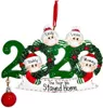 DHL szybka dostawa 2020 gorąca sprzedaż DIY kwarantanna dekoracja świąteczna prezent spersonalizowany rodzina 4 ornament pandemic z maską twarzy fy4278