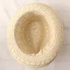 Geniş Kötü Şapkalar 2021 Moda El İşçiliği Kadınlar Yaz Rafya Saman Güneş Hat Boho Beach Fedora Sunhat Trilby Erkekler Panama Cap307Z