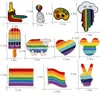 Pins, broscher Pride Brosch Pin Set Animal Love Heart Multicolor Women Man Gay Girls Lesbiska Smycken Vänner Gåvor Accessorie1