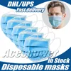 Disposable Face Mask meltblown cloth masks Facial Protective Cover Mouth Masks Non-Woven Fabric Prevent Anti-Dust in Stock