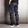 Erkek Kot Vintage Tasarımcı Moda Erkekler Eklenmiş Elastik Bel Gevşek Fit Hip Hop Japon Tarzı Gevşek Alt Joggers1