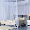 190X210X240cm European Style 4 Corner Post Bed Canopy Mosquito Net Full Netting Bedding Bedroom Decoration8455843
