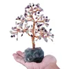 Takı Torbalar Tumbeelluwa Doğal Kristal Para Ağacı Gemstone Baz Heykelcik Süsler Için Fengshui Servet Şanslı Ev Dekor Doğum Günü Hediyesi