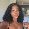 Curly Short Bob Lace Front Human Hair Wig Pre Plucked For Black Women Glueless 13x6 Deep Wave Frontal Wig Remy Lace Frontal Wigs