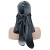 Mode Dames Velvet Durag Bandana Turban Pruiken Heren Satijnen Piraat Hoed Effen Kleur Hoofddeksels Hoofdband Pigtail Hip Hop Cap Mutsie