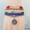 Las pulseras de cuero sesión GVUSMIL hechos a mano del Infinito 12 constelación de Aries Tauro Géminis Cáncer Virgo Escorpio Piscis del zodiaco