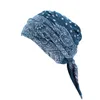 Baumwollturban für Frauen Paisley Muster Druck langer Kopfschreibe Damen Kopfschalbanda atmungsaktivem Schal Haarschutz Chemo Cap1746934