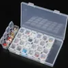 100 stks 28 Slots Clear Plastic Lege Nail Art Decoratie Storage Case Box Nail Glitter Container Nagel Tool