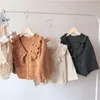 Gestrickte Kinder Jacke Pullover Rüschen Baby Mädchen Strickjacke Herbst Für Mädchen Kleinkind Mantel Woolen 0-5Y