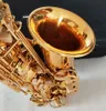 Professionelles Altsaxophon YAS-62 Gold Key Super Musikinstrument Hochwertiges elektrophoretisches Gold-Sax-Mundstück Geschenk