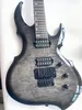 Custom Made Frx CTM Gitarr Trans Black Grey Quiltd Top Black Pickups Tremolo Bridge Electric Guitars Gratis frakt