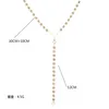 Bliing Crystal Tassels Pendant Necklaces Sequin Collar with Rhinestone Tassel Chain Necklace Gold Silver Multi-layer Necklace for Women