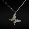 Temperature Sensing Butterfly Pendant Necklace Stainless Steel Chain Women Necklaces Fashion Jewelry Will and Sandy