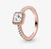 Real 925 Sterling Silver CZ Diamond Ring met logo Originele doos Fit Pandora Style 18K Gold Wedding Ring Engagement Sieraden voor vrouwen