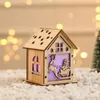 LED Wooden Hanging Cabin S M L Christmas Hanging Decorative Pendant Wood House Pendant Christmas Ornaments GWE17004600349