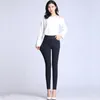 Japon Russie dame nouvelles filles slim Jeans Printemps Automne Bande élastique taille haute Skinny Crayon Pantalon bleu coton Denim femmes slim Grande Taille