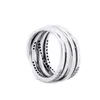 Duże zestawy ślubne Pierścień Autentyczny 925 srebrny Clear Cled Cz Pierścienie dla kobiet biżuteria R0281325G