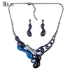 Mode smycken sätter högkvalitativt halsband för kvinnor smycken mångfärgad kristallharts unik designparty gåva254n