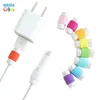 3000 sztuk / partia Multi Colors Kabel USB Protector Mobile Telefon Ładowarka Przewód Protector Silikon do linii iPhone Line Ochronne Silikonowe klipsy