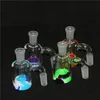 vattenpipor Glass Reclaim Catcher ash catcaher handgjorda och 5 ml silikonvaxbehållare för badriggvattenbong