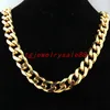 Chains 17mm Wide Stainless Steel Gold Color Cuban Curb Link Chain Waterproof Men Bracelet Or Necklace Various Sizes 7-40inches1
