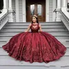 新しいBury Quinceanera Dresses Jewell Neck Illusion Speecins Crystal Beads Ball Gown Puffy Sweet 16 Plusサイズパーティープロムドレスイブニングドレス403