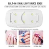 Mini LED Uv Lamp 6W Nail Lamp Portable Gel Lamp Professional Nail Dryer Art Polish Light Manicure Machine Tool2545249