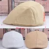 Erkek Kadın Pamuk Karışımı Kapağı Fatura Kapağı Ivy Golf Sürüş Güneş Düz Cabbie Newsboy Hat Unisex Berets12923500