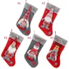 Faceless alter Mann große Weihnachtssocke Wald Man Puppe rot Weihnachten Socken Cartoon Puppe Weihnachtsbaum dekorative Anhänger Kinder Süßigkeit Geschenkbeutel T9I00540