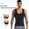 Afslankvest voor heren Lichaamsvorming Buikcontrole Borstcompressieshirt Ademend Fitness Tops Tailletraining Corset229z