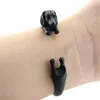 뱅글 빈티지 은색 Dachshund Bangles Boho Dog Love Charms 팔찌 여성부 부부 여자 남성 보석류 크리스마스 203k