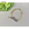 Bangle Natural Drruzy Bar Charme Gold Placing Fishbone Shape Chain Bracelet Recatngle Raw Gift para seu BM112691 INTE22