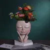 Persönlichkeit Harz Blumentopf Vase Künstlerische Skulptur Kopfförmiges Gesicht Pflanzer Blumen Topf Getrocknete Statue Pflanzentöpfe für Garten Outdo2928771