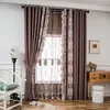 Cortina cortina cortinas de estilo europeu para sala de jantar de vida quarto de altura bordado de flanela bordada de altitude personalização de produtos acabados de flanela