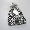 Luxury Women Designer Knitting Caps Bobble Hats With Tag Leopard Knitted Beanies Cap Brand Wholesale