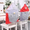 Christmas Chair Covers Santa Claus Cover Dinner Chair Back Covers Chairs Cap Xmas Home Banquet Wedding Christmas Decorations LSK1201