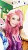 LoL Seraphine Cosplay perruque KDA Cosplay vague lâche droite rose mélangé violet perruques résistant à la chaleur synthétique jeu de cheveux