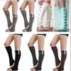 Warm Knitting Leg Sleeves Knee High Socks Knit Boot Cuffs Foot Warmers Long Stockings Women Ladies Button Lace Booties Sleeves OOA9102