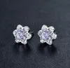 Argent sterling S925 2CT Moissanite diamant boucle d'oreille femmes boucles d'oreilles de fiançailles de mariage excellente coupe brillant Hip Hop Brithday Gif1483692